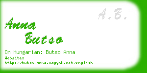 anna butso business card